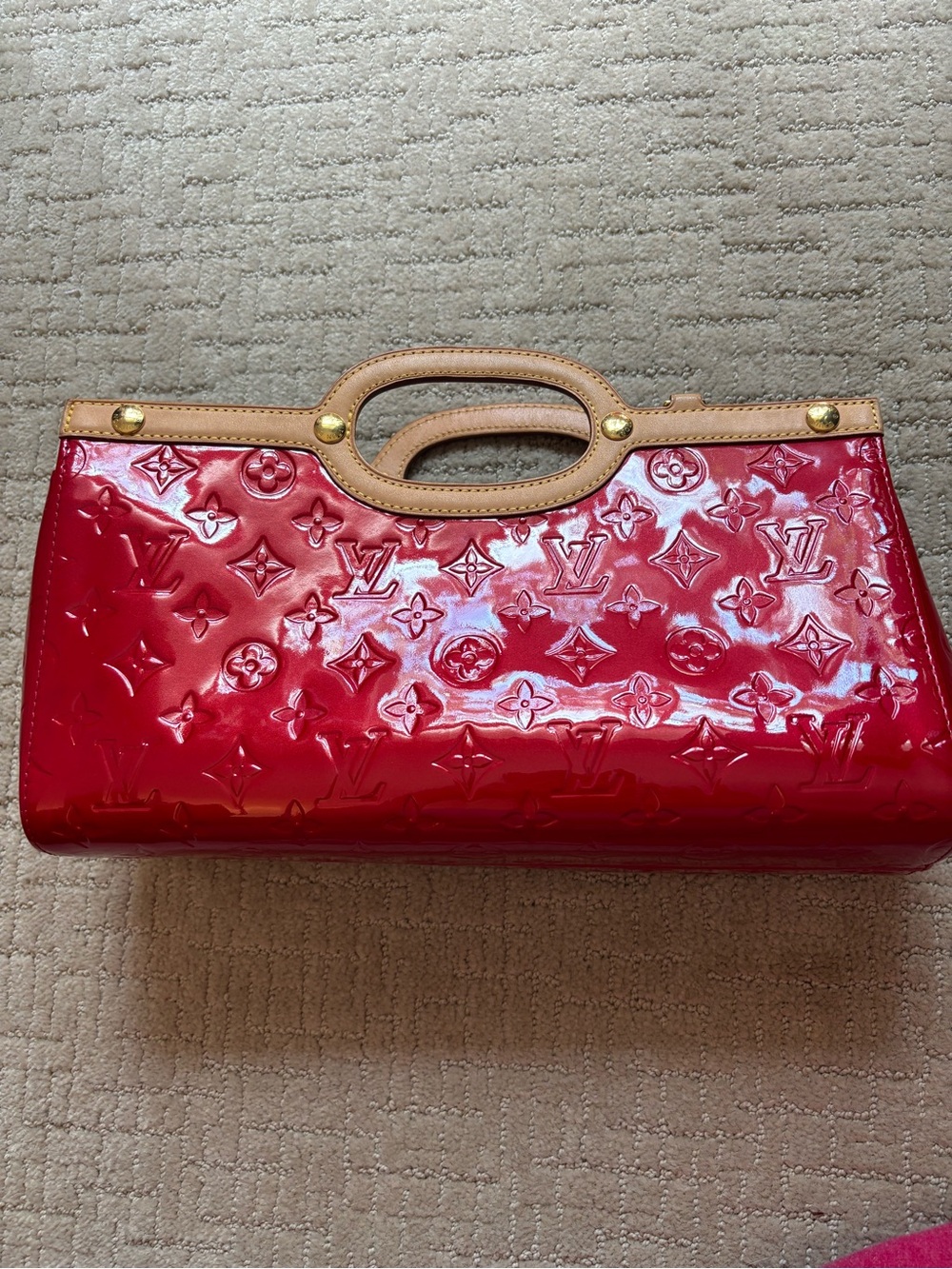 FLAWLESS Louis Vuitton Pomme D’Amour Monogram Vernis Roxbury Drive Bag
